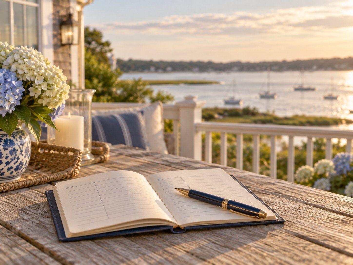 A Cape Cod Adventure Passbook open beside Pleasant Bay.