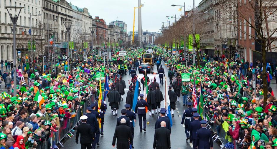 A wide view of a Dublin parade avenue